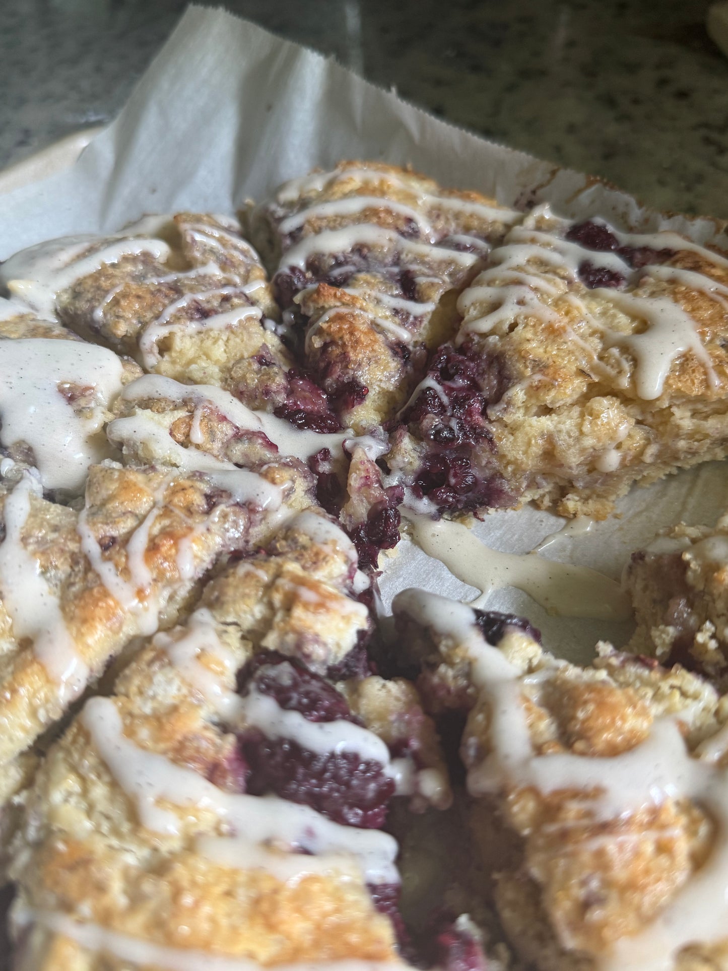 Blackberry vanilla bean scones