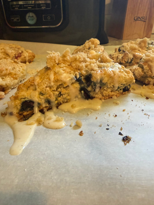Blueberry Lemon Crumble Scones