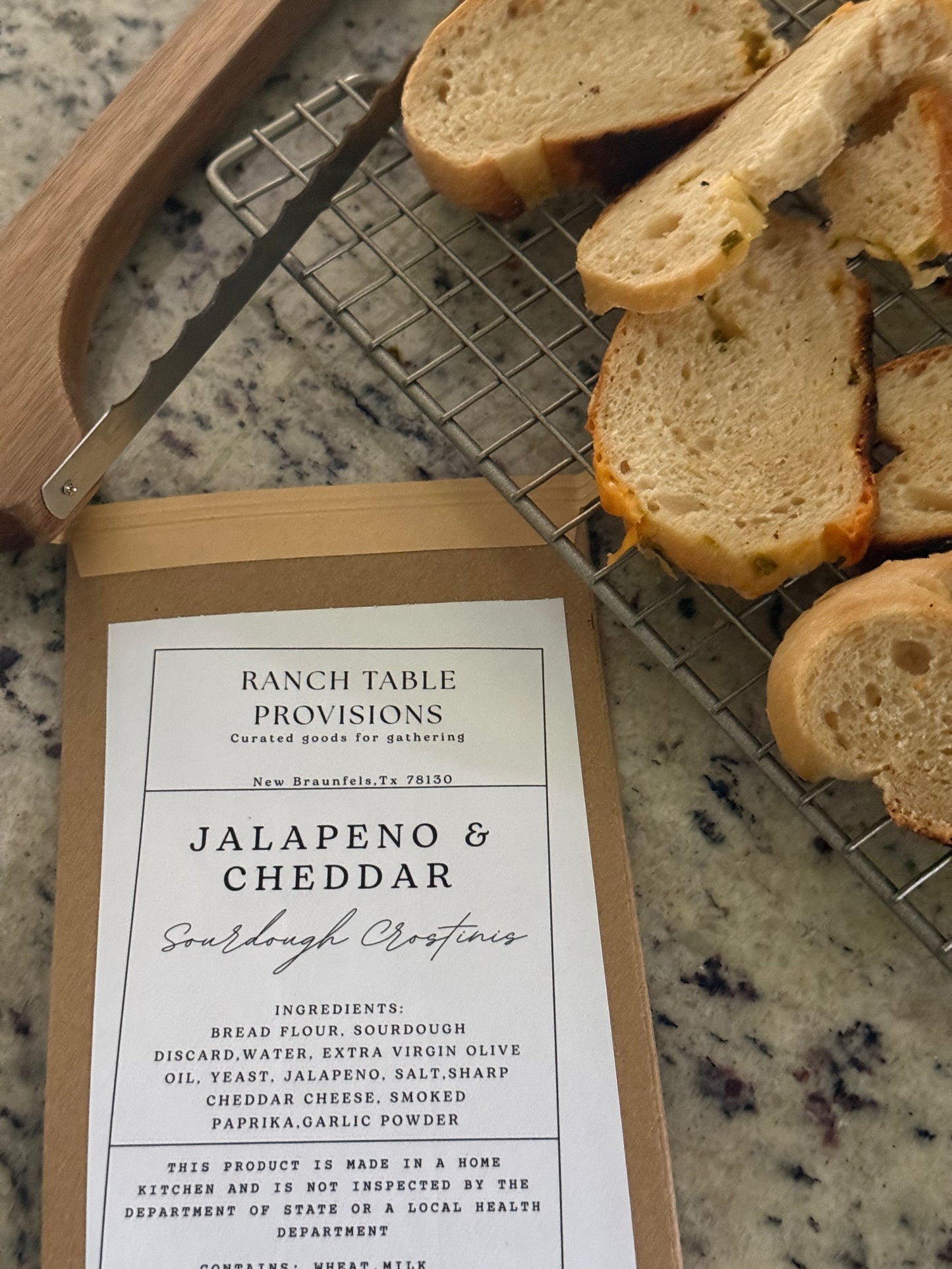 Jalapeño Cheddar Crostinis